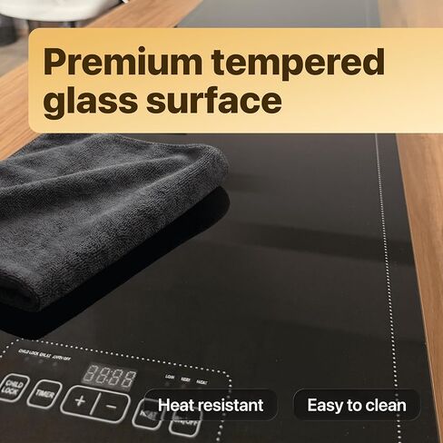 Electric Warming Tray for Food, 40"x14" Extra Large Buffet Food Warmer, 3 Heat Levels, Timer & Delay Start, Auto Shut-Off, Glass Top Warming Plate for Home, Kitchen & Daily Use in Saudi Arabia