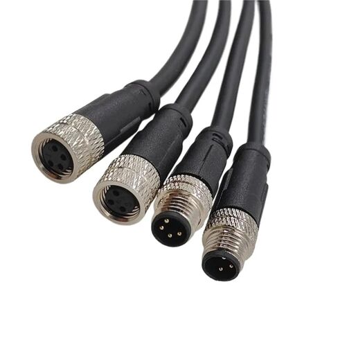 كابل موصل الاستشعار M8 ذكر وأنثى زاوية مستقيمة 4 5 دبوس + خط PVC 2 متر 1 قطعة (زاوية أنثى 3P) in Saudi Arabia