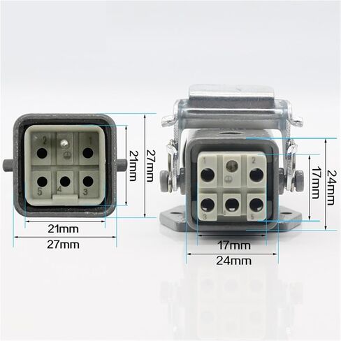 Heavy-Duty Connector 6 (5 + 1) Core Ha-006-3 Air Horizontal Cold Pressure 1Pcs in Saudi Arabia