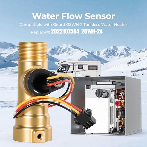 مستشعر تدفق المياه 2GWH-24 قطعة بديلة #2022107584 متوافق مع سخان المياه بدون خزان Girard GSWH-2 RV | سخان غاز بدون خزان مناسب واستبدال الملحقات in Saudi Arabia