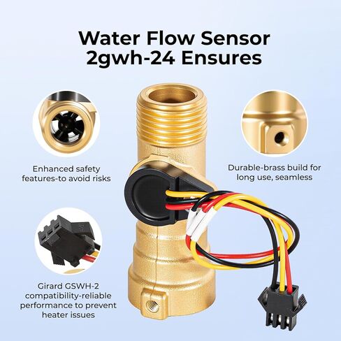 مستشعر تدفق المياه 2GWH-24 قطعة بديلة #2022107584 متوافق مع سخان المياه بدون خزان Girard GSWH-2 RV | سخان غاز بدون خزان مناسب واستبدال الملحقات in Saudi Arabia