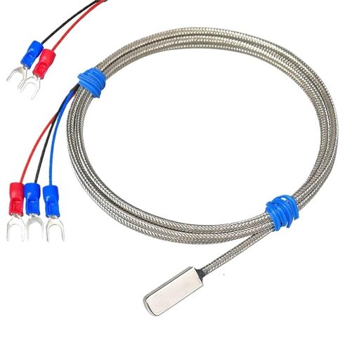 Stainless Steel PT100K Temperature Sensor 1-20m Shielded Cable 3 Wire Thermal Resistance 1Pcs(K Type Cable 2m) in Saudi Arabia
