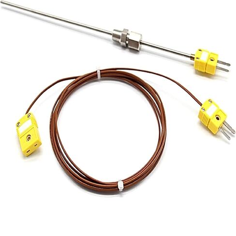 K-نوع الحرارية 0-1100 ℃ NPT1/8 برغي الموضوع مع 2 متر سلك الرصاص استشعار درجة الحرارة 1 قطعة in Saudi Arabia
