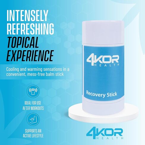 عصا بلسم القنب 4KOR - بلسم موضعي للبشرة مع إحساس بالتبريد والدفء | قابل للحمل وغير دهني | 1 أوقية in Kuwait