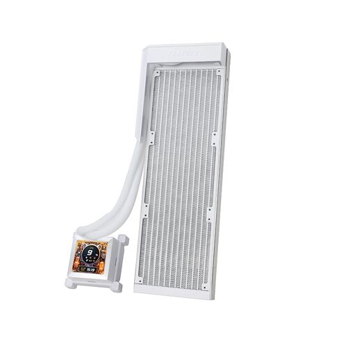 Lian Li Hydroshift 360 AIO - 3 مراوح ARGB مثبتة مسبقًا - مسار سائل تبريد مثبت على الجانب - شاشة LCD مقاس 2.88 بوصة - دقة 480 × 480 - لقطات شاشة ملتقطة أو مقاطع فيديو مسجلة - أبيض (HSLCD36RW) in Kuwait