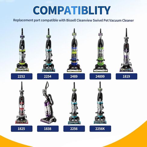 Brush Roll Belts Compatible with Bissell Powerlifter and CleanView Swivel Rewind Pet Vacuum Model 2252 2253 2254 22543 2255 2256 2258 2259 2260 2316 1309 1413 2739, 1+1+1 Pack in Kuwait