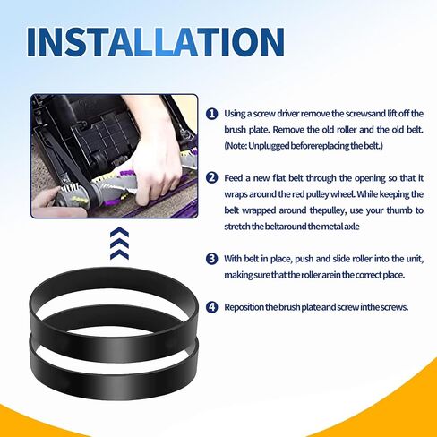 Brush Roll Belts Compatible with Bissell Powerlifter and CleanView Swivel Rewind Pet Vacuum Model 2252 2253 2254 22543 2255 2256 2258 2259 2260 2316 1309 1413 2739, 1+1+1 Pack in Kuwait
