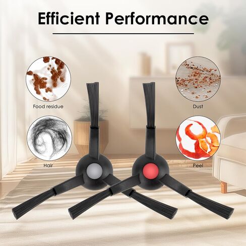 (8 عبوات) فرش جانبية Omni S1 Pro لمكنسة Eufy Omni S1 Pro/ E25/ E28/ C28/ E35 الروبوتية، مجموعة فرش جانبية بديلة، فرش كنس الحواف، مجموعة ملحقات فرشاة الزوايا، فرش ملحقات المكنسة الكهربائية in Kuwait