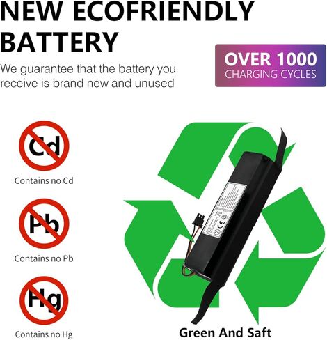 Upgraded 7200mAh Battery for RoboVac X8 Series (X8, X8 Hybrid, X8 Pro) - Upgraded 14.4V Li-ion Replacement - Longer Runtime - Compatible with Original Charger in Kuwait