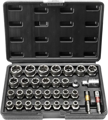Replacement for Bolt Extractor Set 29-Piece Bolt and Nut Remover Set with Storage Case in Saudi Arabia