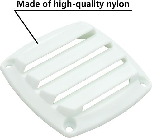 Nylon Louvered Thru Vent,Plastic White Flush Marine Boat Vent,Free Stainless Steel Screws(4 Pcs) in Kuwait