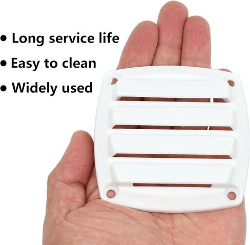 Nylon Louvered Thru Vent,Plastic White Flush Marine Boat Vent,Free Stainless Steel Screws(4 Pcs) in Kuwait