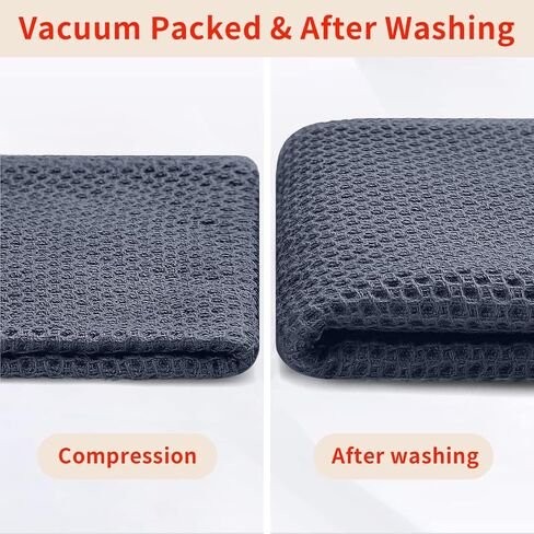Homaxy 100% Cotton Waffle Weave Kitchen Dish Cloths, 4-Pack Ultra Soft Absorbent Dish Towels, Quick Drying Dish Rags, 12 x 12 Inches, Dark Grey in Saudi Arabia