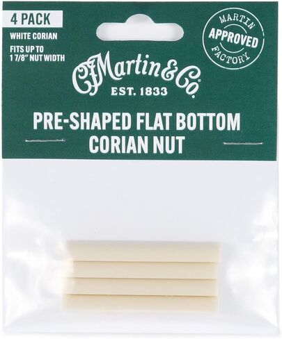 Martin Pre-Shaped Corian Nut – 4-Pack | Durable Replacement Parts for Acoustic Guitars | Reliable Fit & Balanced Tone in Saudi Arabia