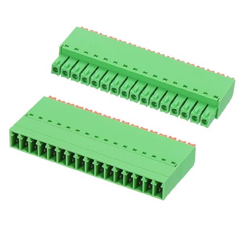 MECCANIXITY 3.5mm 0.14" Pitch Spring PCB Terminal Block Connector 16 Pin Male Female Pluggable Quick PCB Wiring Terminals for 22-16AWG Cable Mechanical Equipment, Green in Saudi Arabia