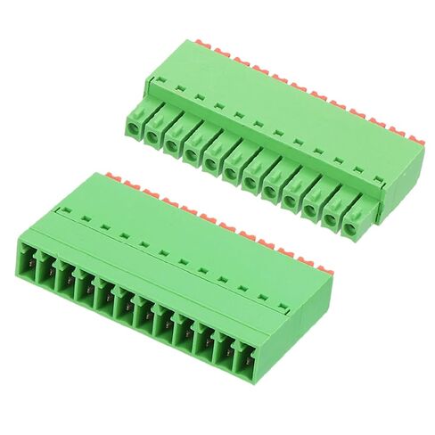 MECCANIXITY 3.5mm 0.14" Pitch Spring PCB Terminal Block Connector 16 Pin Male Female Pluggable Quick PCB Wiring Terminals for 22-16AWG Cable Mechanical Equipment, Green in Saudi Arabia
