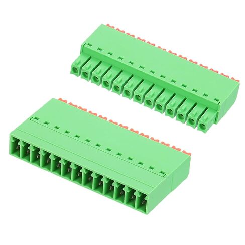 MECCANIXITY 3.5mm 0.14" Pitch Spring PCB Terminal Block Connector 16 Pin Male Female Pluggable Quick PCB Wiring Terminals for 22-16AWG Cable Mechanical Equipment, Green in Saudi Arabia