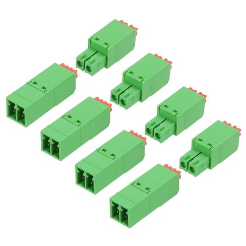MECCANIXITY 3.5mm 0.14" Pitch Spring PCB Terminal Block Connector 16 Pin Male Female Pluggable Quick PCB Wiring Terminals for 22-16AWG Cable Mechanical Equipment, Green in Saudi Arabia