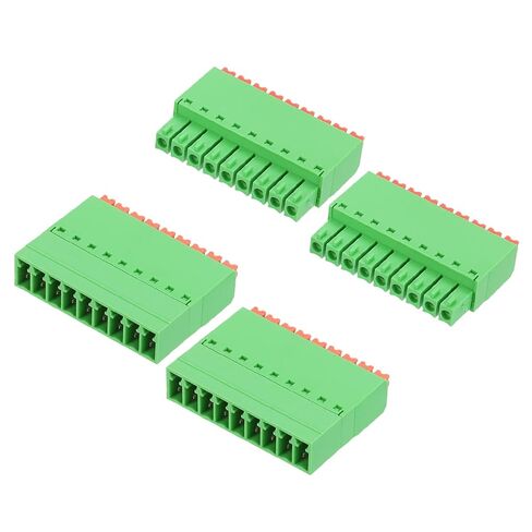 MECCANIXITY 3.5mm 0.14" Pitch Spring PCB Terminal Block Connector 16 Pin Male Female Pluggable Quick PCB Wiring Terminals for 22-16AWG Cable Mechanical Equipment, Green in Saudi Arabia
