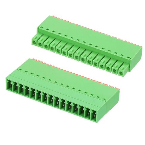 MECCANIXITY 3.5mm 0.14" Pitch Spring PCB Terminal Block Connector 16 Pin Male Female Pluggable Quick PCB Wiring Terminals for 22-16AWG Cable Mechanical Equipment, Green in Saudi Arabia