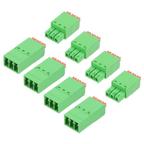 MECCANIXITY 3.5mm 0.14" Pitch Spring PCB Terminal Block Connector 16 Pin Male Female Pluggable Quick PCB Wiring Terminals for 22-16AWG Cable Mechanical Equipment, Green in Saudi Arabia