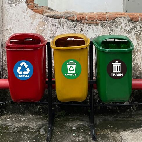 12 حزمة من ملصقات إعادة تدوير سماد القمامة لعلب القمامة، ملصقات سماد إعادة تدوير القمامة لعلب القمامة، ونفايات الفناء، وصناديق إعادة التدوير، شارات الفينيل ذاتية اللصق مقاومة للطقس في الأماكن المغلقة والخارجية، in Kuwait