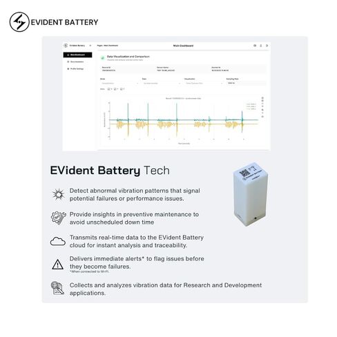 EVB-02 مستشعر اهتزاز وحركة Wi-Fi يصل إلى 6.66 كيلو هرتز | بطارية قابلة للشحن 5000 مللي أمبير | وحدة IMU ذات 6 محاور (تسارع + جيروسكوب) | واي فاي ووضع AP | بوابة برامج API | مستشعر للتطبيقات الهندسية والبحث والتطوير in Saudi Arabia