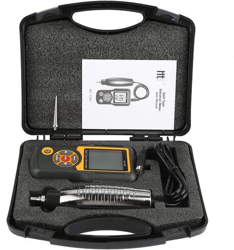 جهاز قياس الاهتزاز الرقمي الدقيق من نوع سبليت، جهاز قياس التسارع، شاشة LCD للتصنيع الميكانيكي، الطاقة الكهربائية، الهندسة الكيميائية، الطيران الفضائي، رمادي in Kuwait