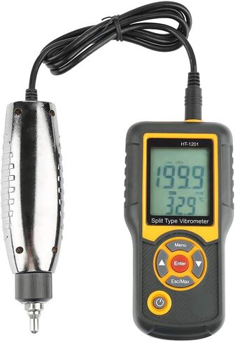 جهاز قياس الاهتزاز الرقمي الدقيق من نوع سبليت، جهاز قياس التسارع، شاشة LCD للتصنيع الميكانيكي، الطاقة الكهربائية، الهندسة الكيميائية، الطيران الفضائي، رمادي in Kuwait