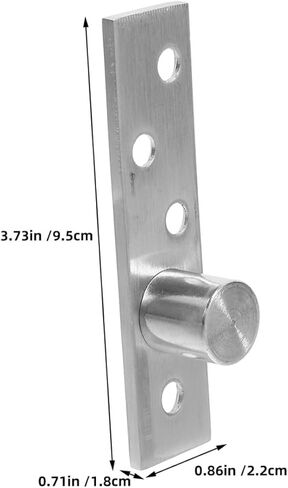 Artibetter Stainless Metal Full Rotation Pivot Hinge for Wood Doors Medium Offset Concealed Door Hinge 2 Pairs Pack Brushed Silver Finish in Saudi Arabia