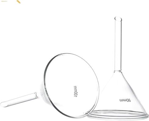 قمع زجاجي مثلث للمختبر - قمع زجاجي البورسليكات السميك لمعدات المختبرات (90 مم 2 قطعة) in Kuwait