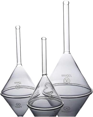 قمع زجاجي مثلث للمختبر - قمع زجاجي البورسليكات السميك لمعدات المختبرات (75 مم 4 قطع) in Kuwait