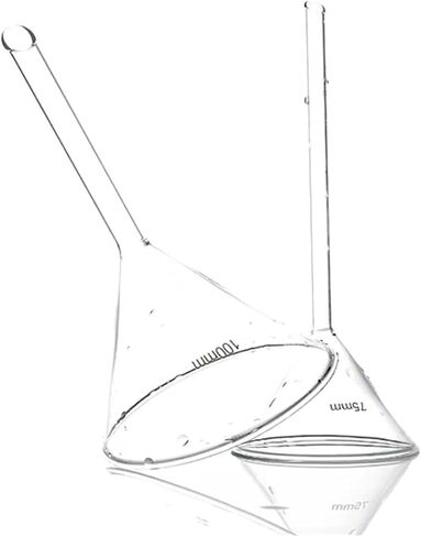 Lab Triangle Glass Funnel - Thicked Borosilicate Glass Funnel for Laboratory Equipment(75mm 4pcs) in Saudi Arabia