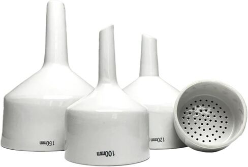 1 قطعة 40 مللي متر إلى 150 مللي متر الخزف قمع الكيمياء مختبر الترشيح مجموعة أدوات مسامية قمع تصفية بوتقة (120 مللي متر) in Kuwait