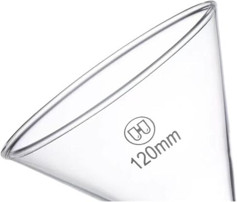 قمع زجاجي مثلث للمختبر - قمع زجاجي البورسليكات السميك لمعدات المختبرات (120 مم 1 قطعة) in Kuwait