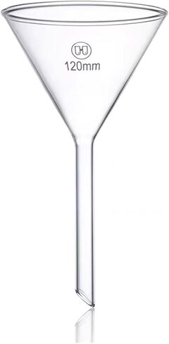 قمع زجاجي مثلث للمختبر - قمع زجاجي البورسليكات السميك لمعدات المختبرات (120 مم 1 قطعة) in Kuwait