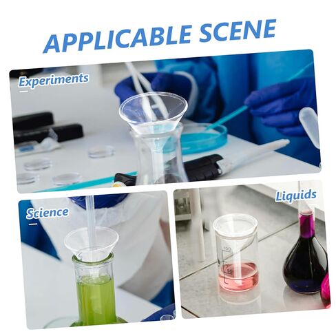 GANAZONO 3pcs Wide Mouth Glass Filter Funnel Scientific Filling Funnel for Laboratory Use in Saudi Arabia