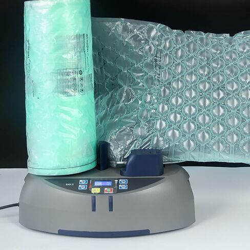 آلة الوسادة الهوائية، آلة صنع التغليف الصغيرة للتغليف، النفخ الذكي بدون تسخين مسبق، وظيفة الاستعداد التلقائي، تستخدم للتعبئة in Kuwait