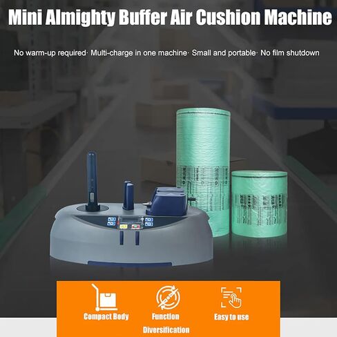 آلة الوسادة الهوائية، آلة صنع التغليف الصغيرة للتغليف، النفخ الذكي بدون تسخين مسبق، وظيفة الاستعداد التلقائي، تستخدم للتعبئة in Kuwait