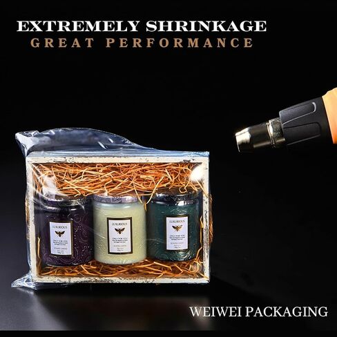 Weiwei Heat Shrink Wrap Bundle – 45cm Desktop Roller Dispenser with 12" x 500' PVC Centerfold Shrink Film, Perfect for Packaging & Sealing in Kuwait