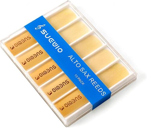 10 عبوات من قصب ألتو ساكسفون من SUEWIO، قوة 3.0، قصب ألتو ساكس التقليدية مع حقيبة محمولة، طرف قصب أرق وتصميم مقطوع غير محفوظ، مثالية للاعبي الساكسفون ذوي الخبرة in Kuwait