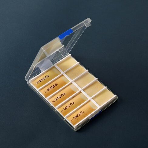 10 عبوات من قصب ألتو ساكسفون من SUEWIO، قوة 3.0، قصب ألتو ساكس التقليدية مع حقيبة محمولة، طرف قصب أرق وتصميم مقطوع غير محفوظ، مثالية للاعبي الساكسفون ذوي الخبرة in Kuwait