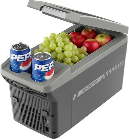 مبرد وسخان كهربائي من Upstreman بسعة 10QT(9L)، ثلاجة سيارة حرارية مع حزام كتف، توصيل بتيار مستمر 12/24 فولت تيار مستمر، مسخن طعام السيارة المحمول ومبرد للسفر والتخييم والنزهة-AR09 in Kuwait