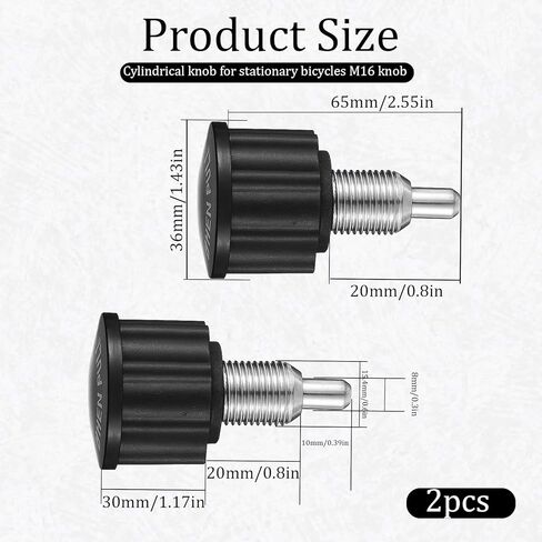 2 Pcs M16 Pull Pin Knob, Universal M16 Adjustment Release Pull-up Spring Knobs, Exercise Bike Pull Pin Spring Knob Replacement, Screw Replacement Parts for Fitness Equipment in Saudi Arabia