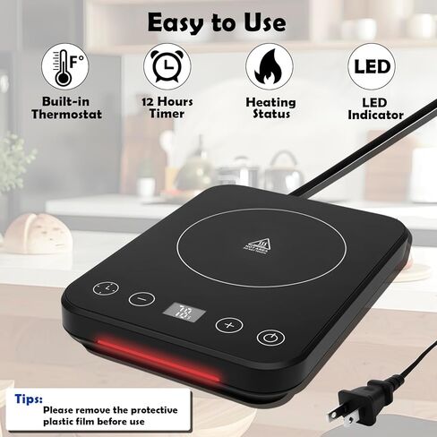 FJ FOUR JOYS Sourdough Starter Warmer with Precise Thermostat Control(70-100°F), Digital Display, Auto On/Off, 1-12 Hours Timer - Perfect for Sourdough Bread Fermentation and Home Baking in Kuwait