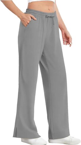 سروال نسائي للحماية من الشمس سروال صيفي بعامل حماية من أشعة الشمس 50+ سروال مطاطي سريع الجفاف رياضي للمشي لمسافات طويلة سروال سفر واسع الساق in Kuwait