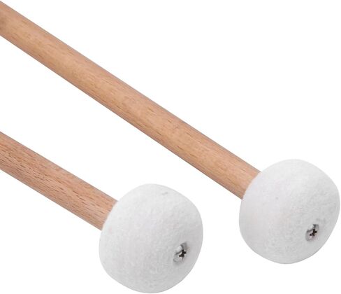 Timpani Mallets 2Pcs, Solid Wood Snare Drum Mallet, Portable Snare Drum Sticks Easy to Use, Suitable for Percussion Instrument Accessories, 1.3 x 15.3in in Kuwait