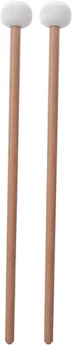Timpani Mallets 2Pcs, Solid Wood Snare Drum Mallet, Portable Snare Drum Sticks Easy to Use, Suitable for Percussion Instrument Accessories, 1.3 x 15.3in in Kuwait