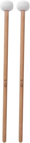 Timpani Mallets 2Pcs, Solid Wood Snare Drum Mallet, Portable Snare Drum Sticks Easy to Use, Suitable for Percussion Instrument Accessories, 1.3 x 15.3in in Kuwait