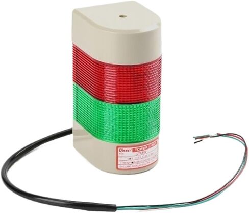1pcs Wall Mounted Stack Light 1 2 3 4 5 Layer Industrial Signal Tower Lamp 12V 24V Steady Flashing Alarm Caution Light(2Layer No Buzzer_220V) in Saudi Arabia